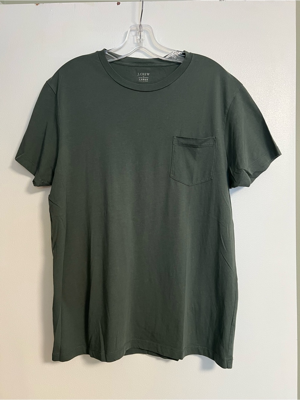 J. Crew Men's Forest Green Short-Sleeve Pocket Tee